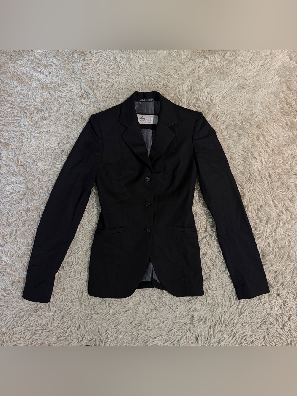 Women’s Size IT 38 Black Alessandro Albanese ALE Horseback Riding Show Coat